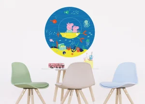 Wall Mural Peppa Pig Sea, 70 x 70 cm, CRD 5811