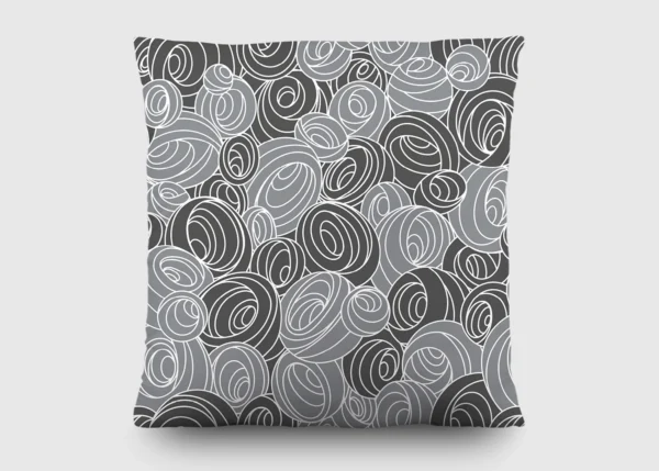 Cushion Grey Spirals, 45 x 45 cm, CN 3653