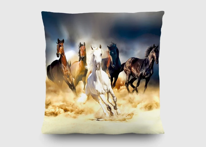 Cushion Horses, 45 x 45 cm, CN 3602