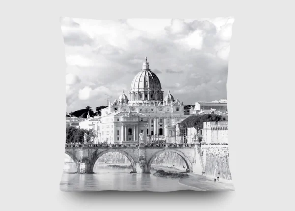 Cushion Rome with Clock, 45 x 45 cm, CN 3604