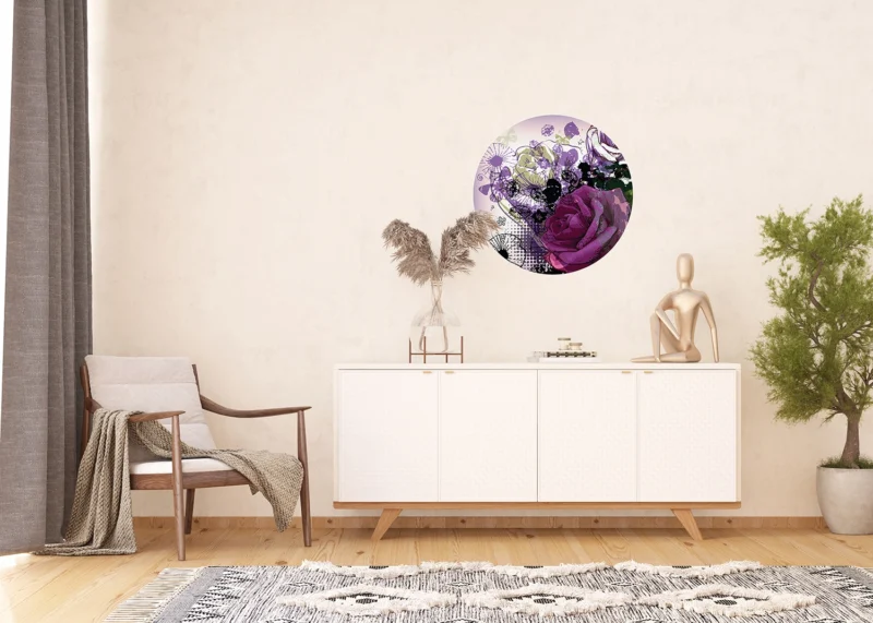 Wall Mural Flower Collage, 70 x 70 cm, CR 3221