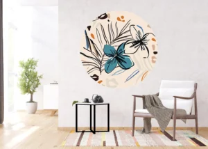 Wall Mural Graphical Florals, 70 x 70 cm, CR 3255