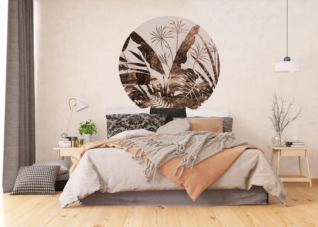 Wall Mural Floral Grunge, 140 x 140 cm, CR 3326