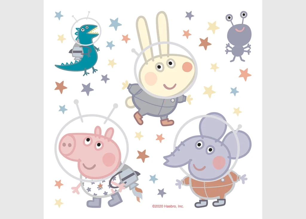 Wall Stickers Peppa Pig in Space, 30 x 30 cm, DKS 3835