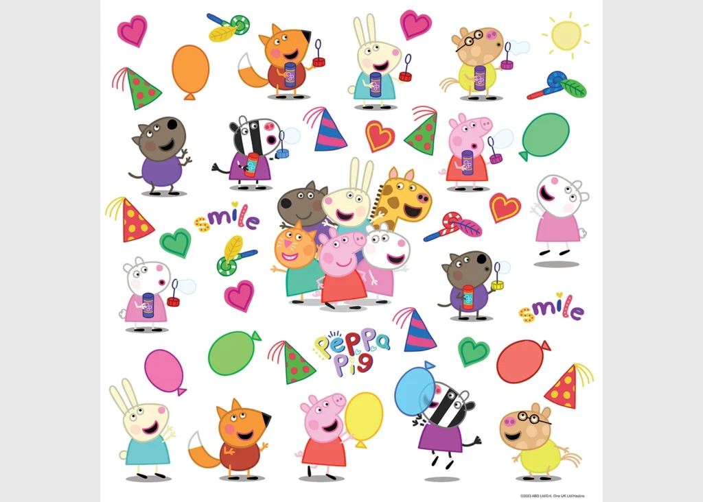 Wall Stickers Peppa Pig All Friends, 30 x 30 cm, DKS 3845