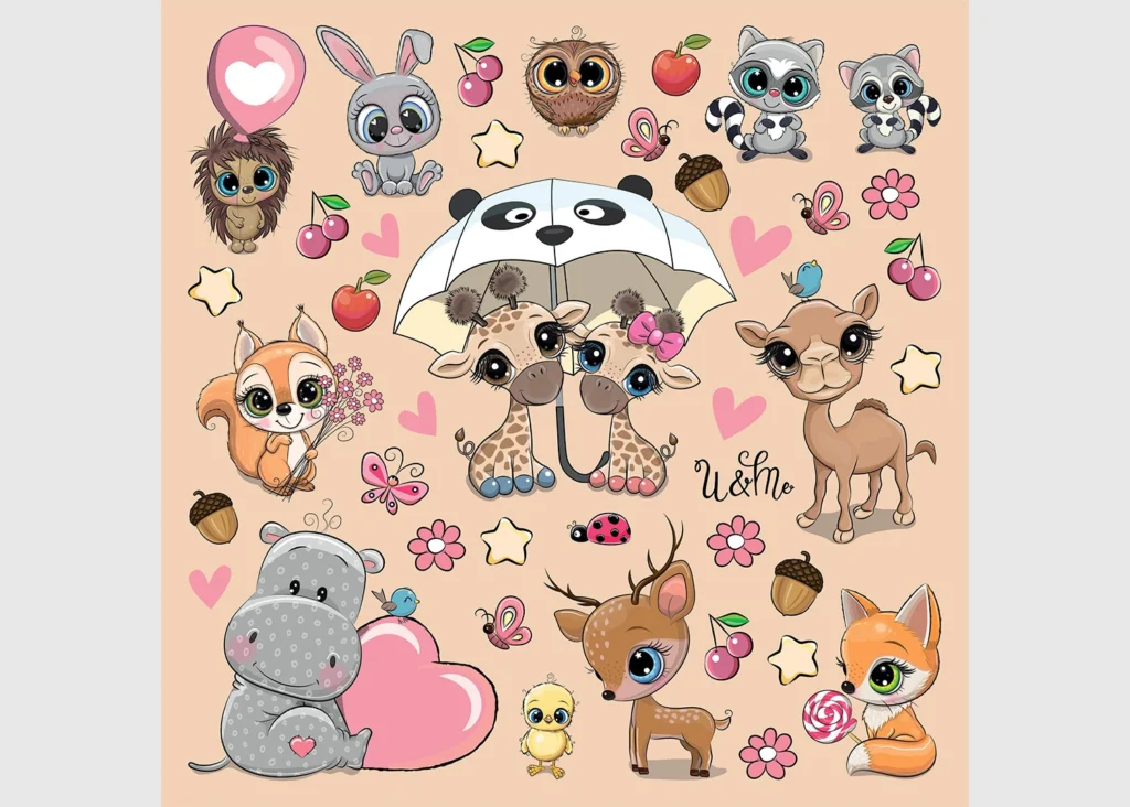 Wall Stickers Animals, 30 x 30 cm, DKS 3915