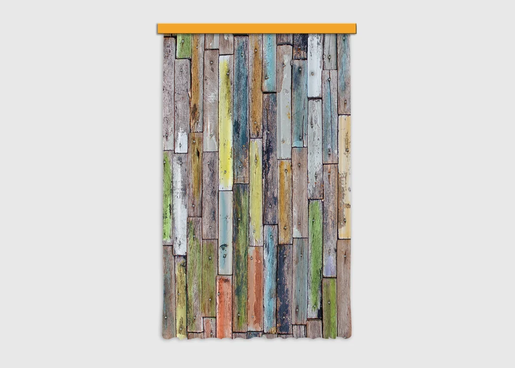 Curtain Colorful Wood Panels, 140 x 245 cm, FCPL 6508