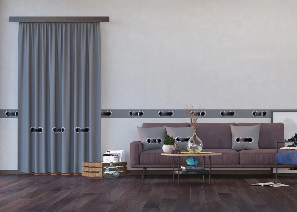 Curtain Grey Belt, 140 x 245 cm, FCPL 6586