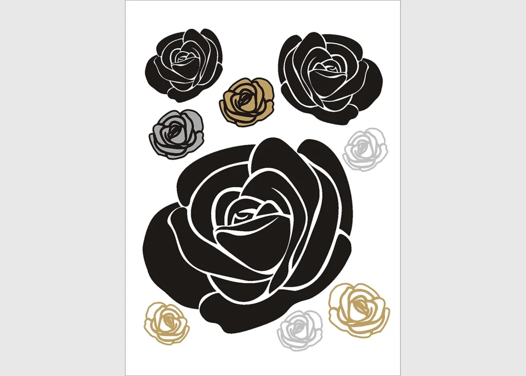 Wall Stickers Roses, 65 x 85 cm, FL 0488