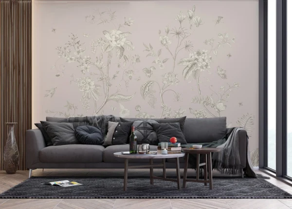 Wall Mural Floral Abstraction, 375 x 270 cm, FT5P 3043