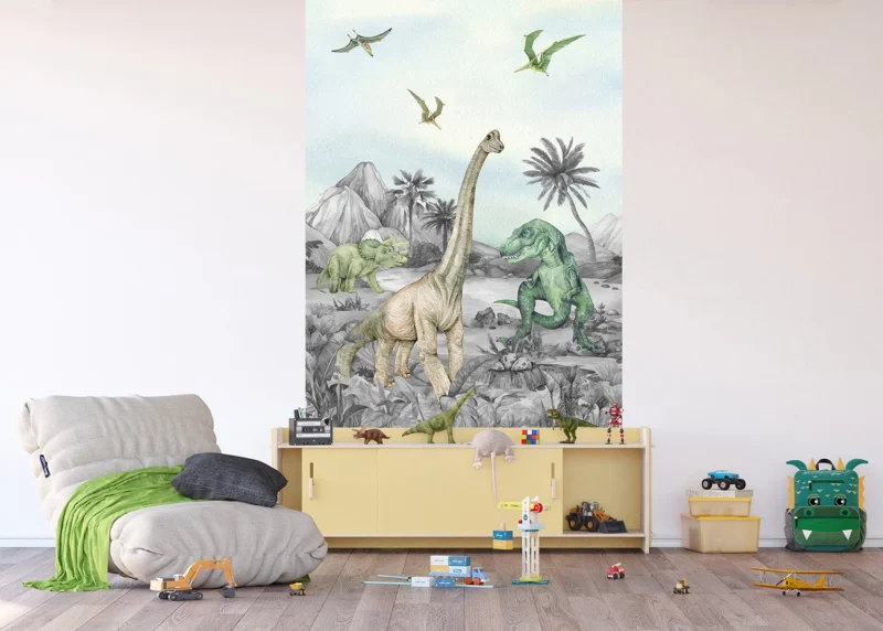 Wall Mural Dino B/W, 150 x 270 cm, FTD2P 5603