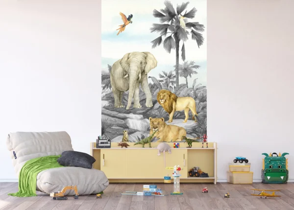 Wall Mural Jungle B/W, 150 x 270 cm, FTD2P 5605