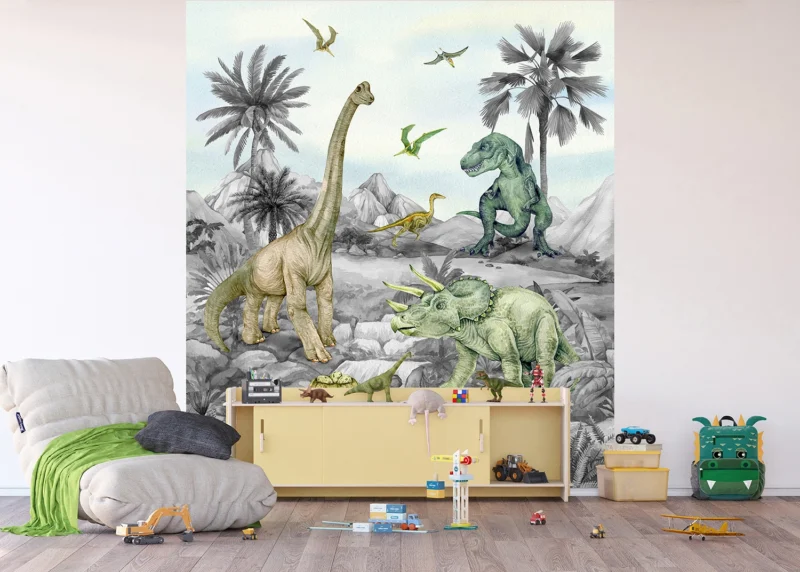 Wall Mural Dino B/W, 225 x 270 cm, FTD3P 5155