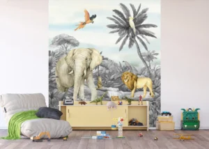 Wall Mural Jungle B/W, 225 x 270 cm, FTD3P 5159