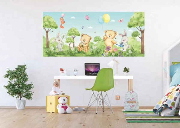 Wall Mural Cute Bears, 170 x 75 cm, FTDNH 5513