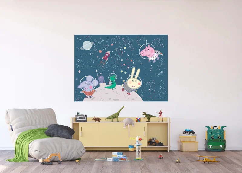 Wall Mural Peppa Pig in Space, 155 x 110 cm, FTDNM 7901