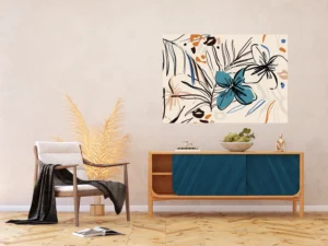 Wall Mural Graphical Florals, 155 x 110 cm, FTNM 7703