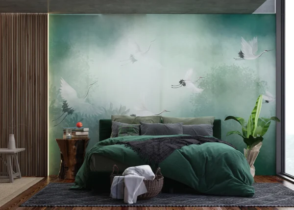 Wall Mural Cranes, 375 x 270 cm, FTNS 1251