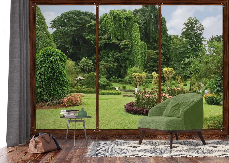 Wall Mural Window to Garden, 375 x 270 cm, FTNS 2456