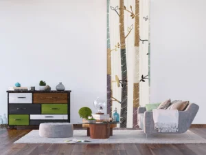 Wall Mural Drawn Trees, 90 x 270 cm, FTNVL 3701