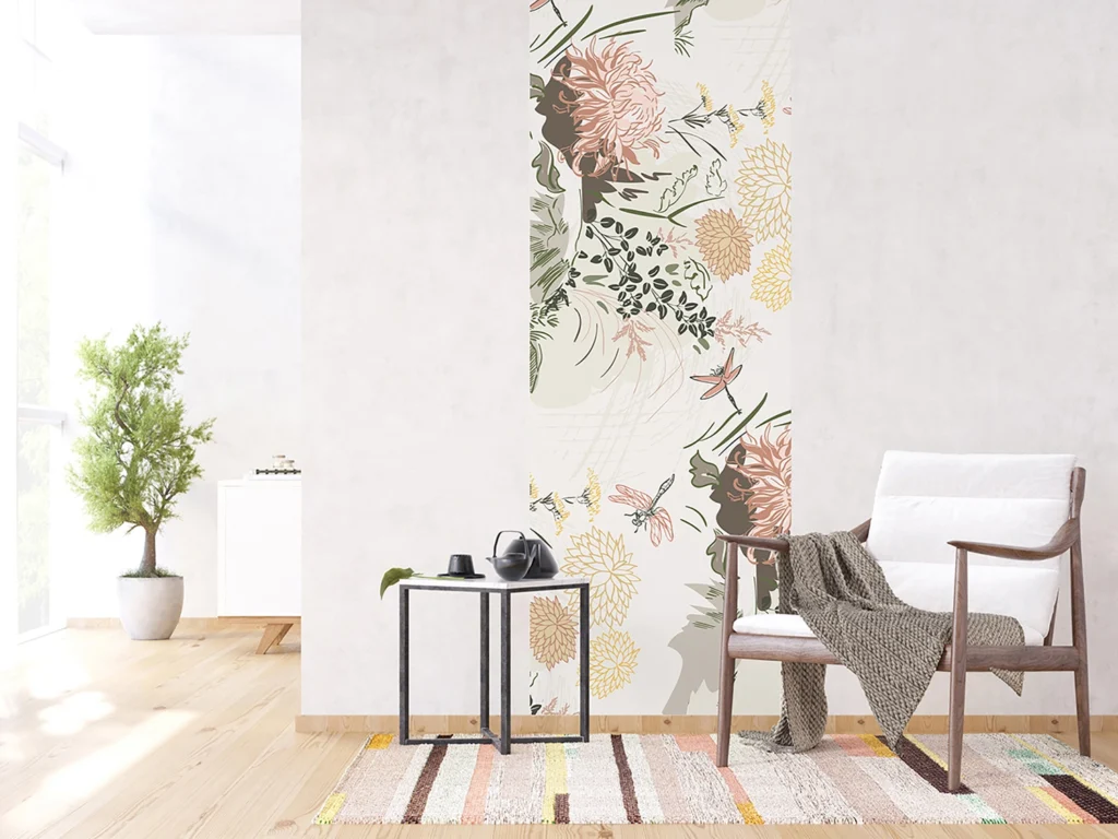 Wall Mural Flower Composition, 90 x 270 cm, FTNVL 3717