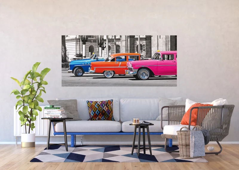 Wall Mural Cuban Cars, 202 x 90 cm, FTNH 2702