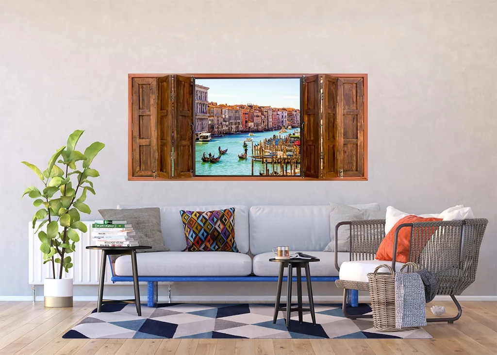 Wall Mural Window Venice, 202 x 90 cm, FTNH 2753