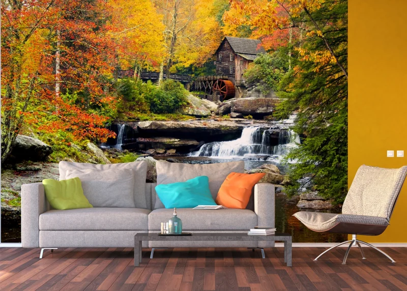 Wall Mural Autumn Mill, 375 x 270 cm, FTNXXL 1116