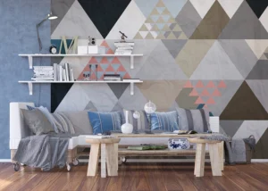 Wall Mural Triangles, 375 x 270 cm, FTNXXL 1224