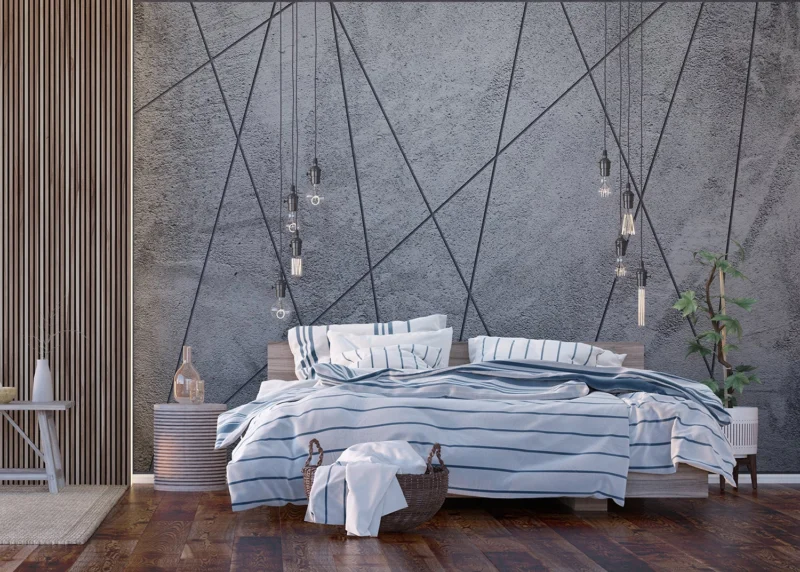 Wall Mural Concrete Lines, 375 x 270 cm, FTNXXL 1241