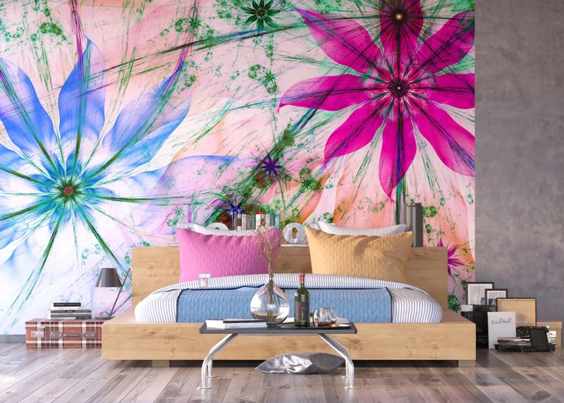 Wall Mural Flower Silhouettes, 375 x 270 cm, FTNXXL 2492