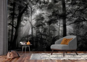 Wall Mural Monochrome Forest, 375 x 270 cm, FTNXXL 3027