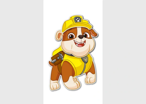 Sticker Paw Patrol Rubble, 8.5 x 15 cm, VS 2157