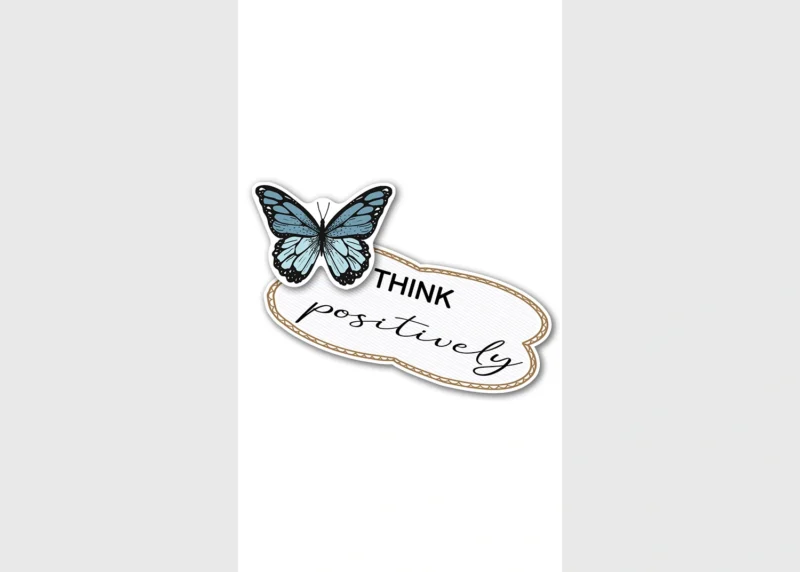 Sticker Think Positive, 8.5 x 15 cm, VS 2167