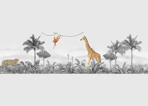 Wall Border Jungle B/W | 5 m x 9.7 cm | WBD 8129