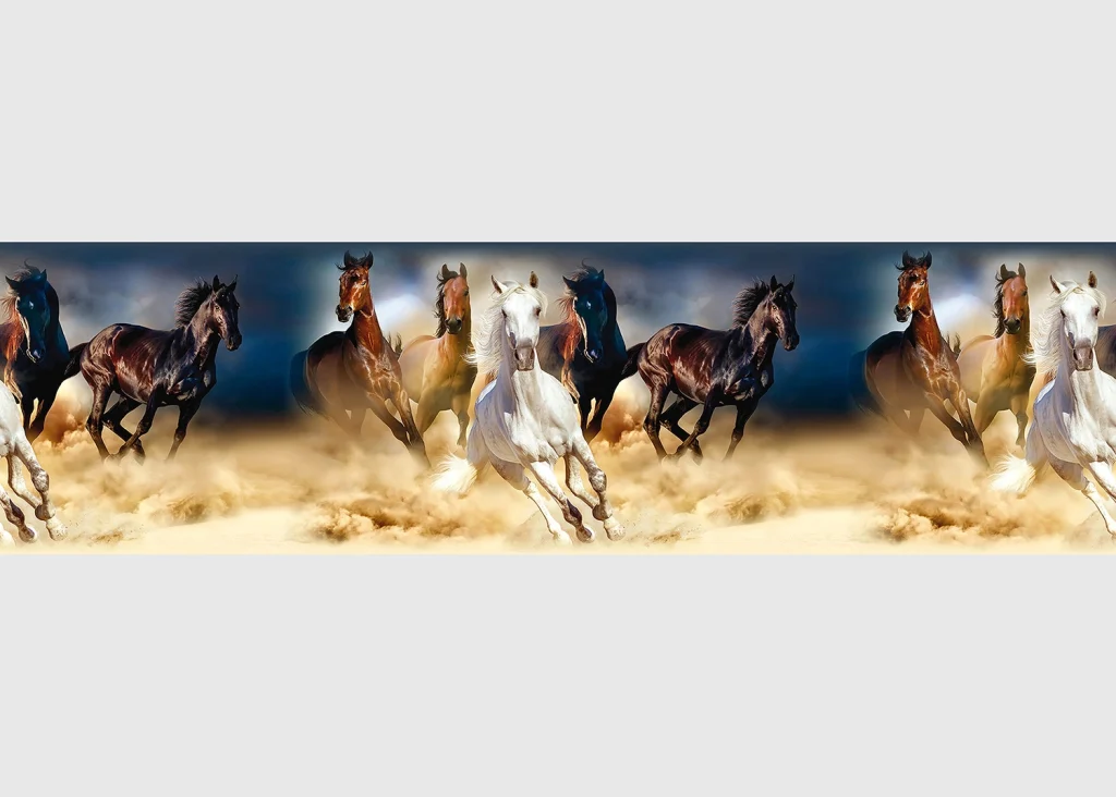 Wall Border Graceful Horses | 5 m x 13.8 cm | WB 8202