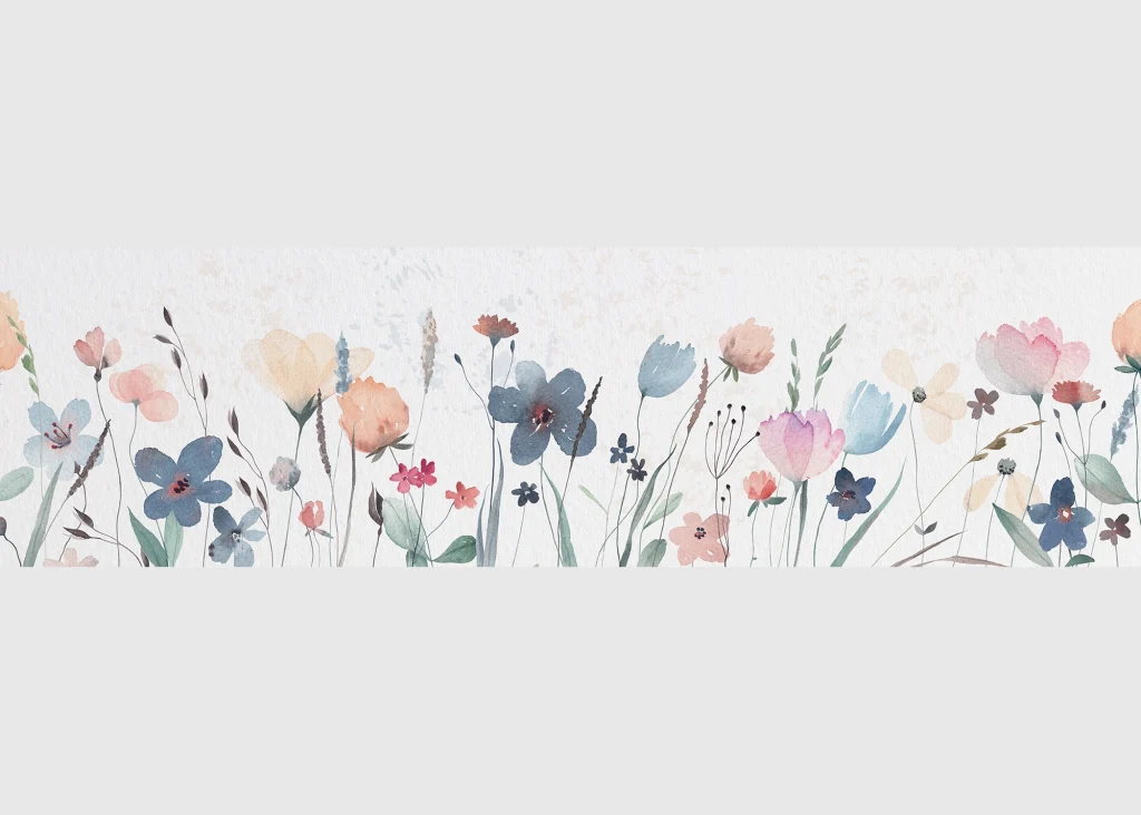 Wall Border Watercolor Bouquet | 5 m x 13.8 cm | WB 8253